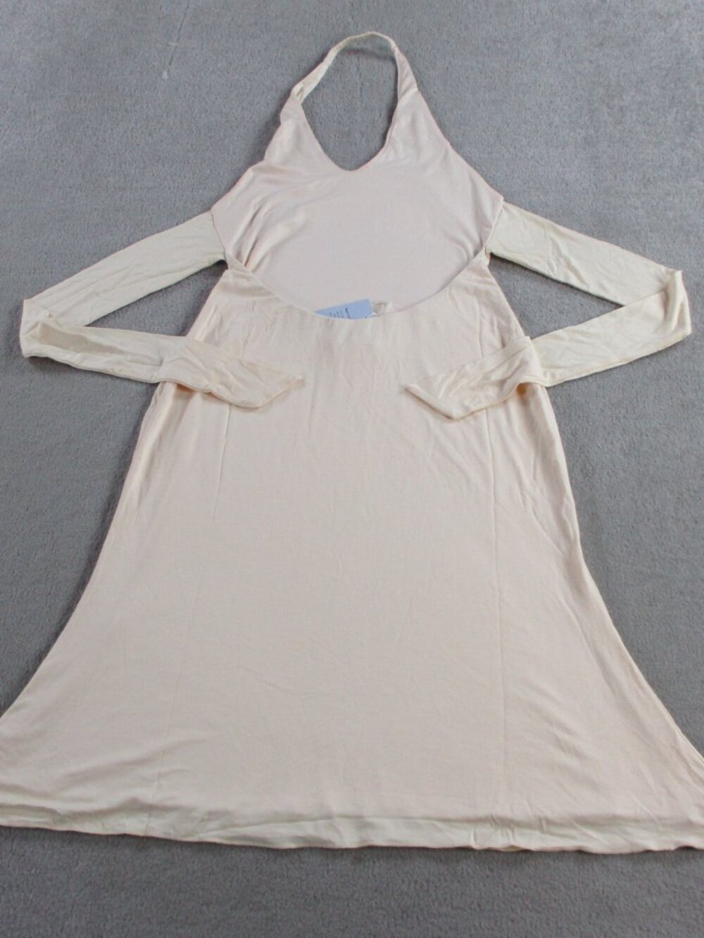 Tiger Mist Isabelle Midi Dress Womens Small Cream Tie Open Back Jersey NEW $79 - Picture 3 of 7